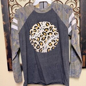 Live And Tell Camo and Gray Long Sleeve Shirt